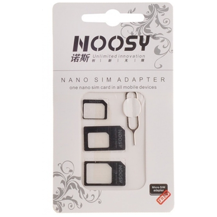 Noosy 3 x Adaptér na Sim karty + vytlačovací jehla, 25481