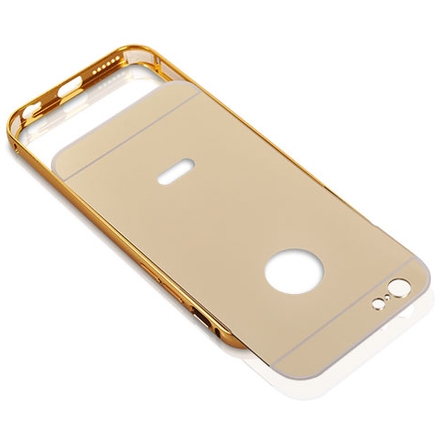 Pozdro Lustro Aluminium Bumper + back Case HUAWEI P8 LITE zlatá, 39159