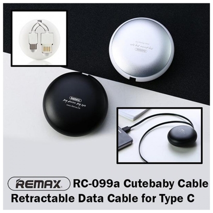 REMAX USB datový Kabel - Cutebaby RC-099a - Typ C, 1 m černá