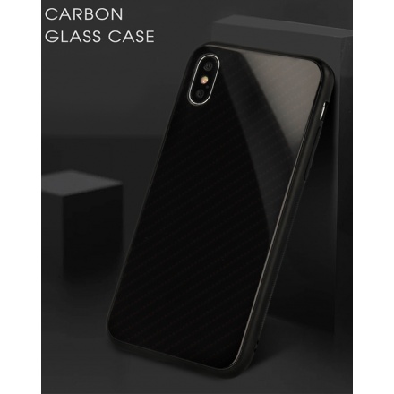 Pouzdro Carbon Glass Case - Huawei P30 černá 55841