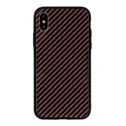 Pouzdro Carbon Glass Case - J600 Samsung Galaxy J6 2018 Tmavě Šedá 55862