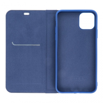 Pouzdro Vennus Book CARBON s kovovým rámem Xiaomi Redmi 9 modrá 1152567897