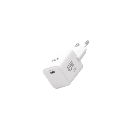 Síťová nabíječka GaN 1x USB-C 45W (PD45W/QC4/PPS) (Bílá) 13030