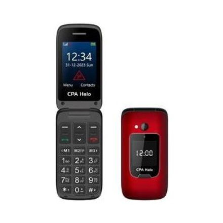 Telefon CPA Halo 25 Senior červený s nabíjecím stojánkem TELMY1025RE