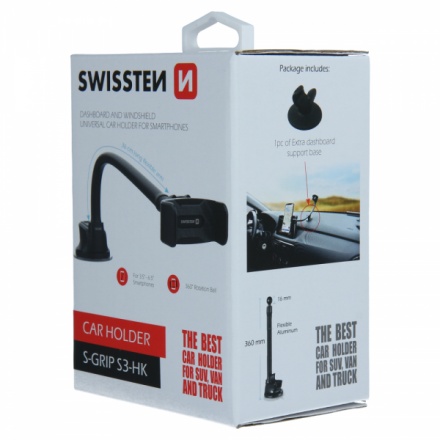 DRŽÁK SWISSTEN S-GRIP S3-HK černá 8595217454651