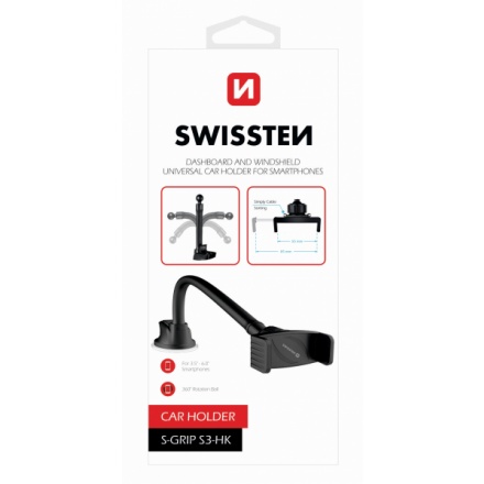 DRŽÁK SWISSTEN S-GRIP S3-HK černá 8595217454651