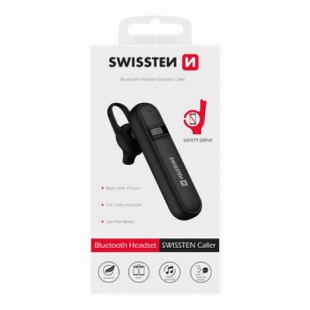 Bluetooth sluchátko Swissten Caller černá 51104100