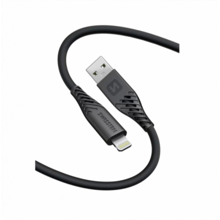 Swissten 71506518 SOFT SILICONE USB / Lightning, 0,4m, černý