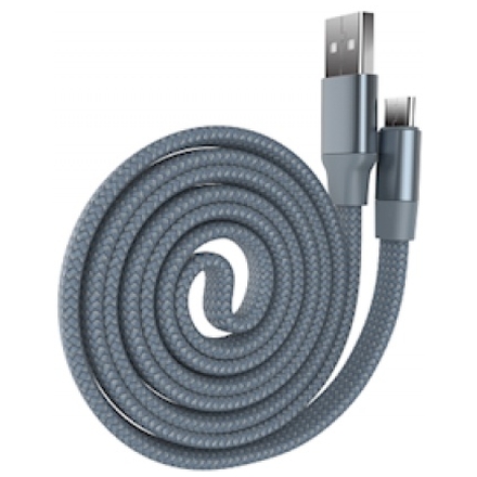 Kabel DEVIA Ring Y1 micro USB Typ-C gray 0,8m 005404