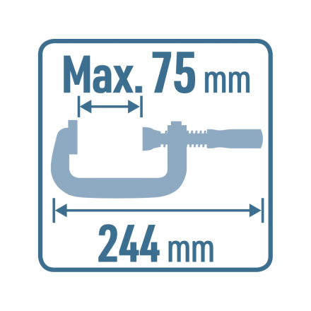 svěrka C-plastová, 75mm 8815133