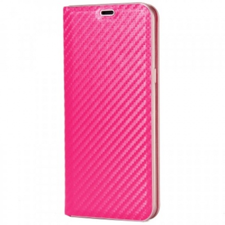 Pouzdro Magnet Carbon Book Huawei P10 Lite růžová