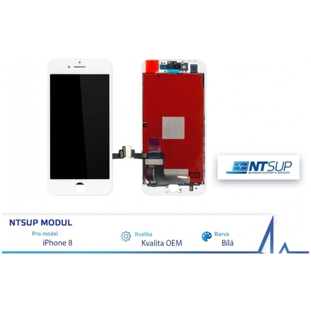 NTSUP LCD modul iPhone 8/SE (2020) bílý kvalita B, 38890037
