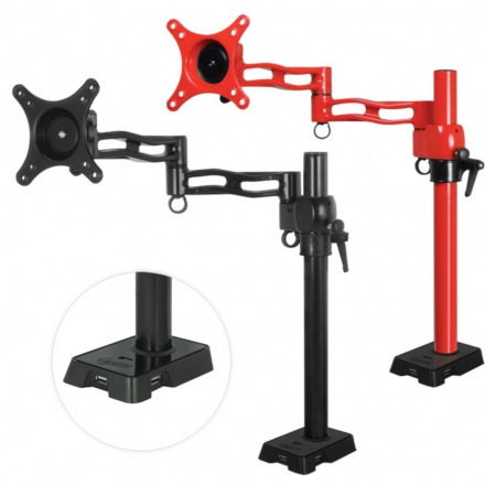 ARCTIC Z1 red - single monitor arm with USB Hub in, ORAEQ-MA007-GBA01