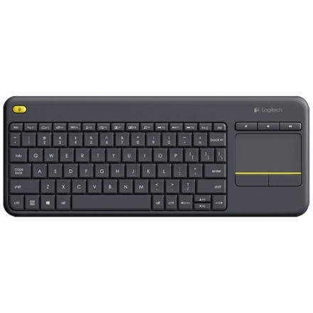 Logitech K400 plus/Bezdrátová USB/US layout/Černá, 920-007145