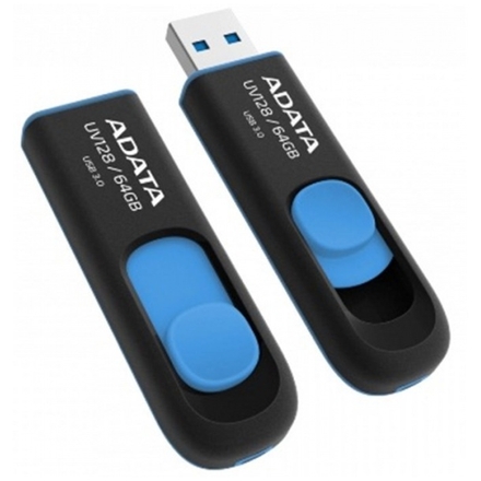 ADATA UV128/64GB/40MBps/USB 3.0/USB-A/Modrá, AUV128-64G-RBE
