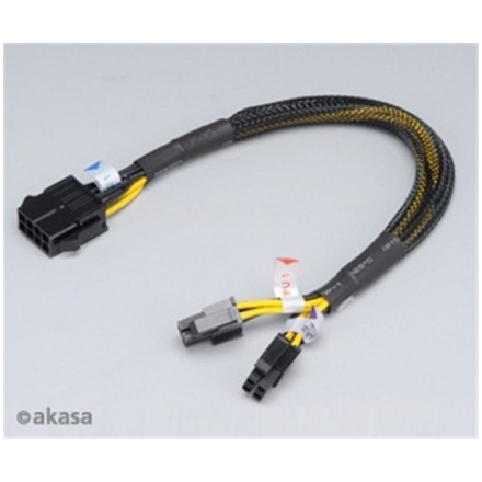 AKASA Redukce z 8pin (M) na 8pin (2x4pin) - 30 cm, AK-CB8-8-EXT