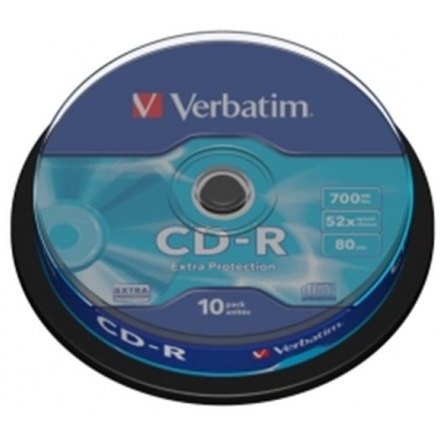 VERBATIM CD-R(10-Pack)Spindl/52x/700MB, 43437