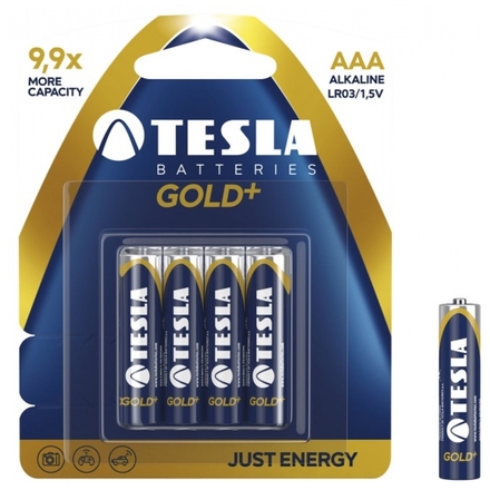 TESLA - baterie AAA GOLD+, 4ks, LR03, 12030423