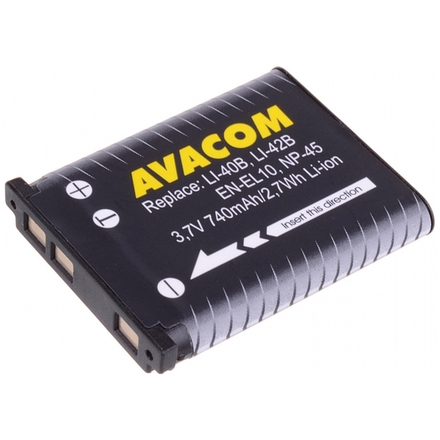 Baterie AVACOM Olympus Li-40B,  Li-ion 3.7V 740mAh, DIOL-LI40-AVA