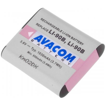 Baterie AVACOM Olympus LI-90B  Li-ion 3.7V 1080mAh, DIOL-LI90-836N2 - neoriginální
