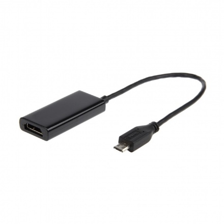 Gembird adaptér MHL (M) - HDMI (F) + microUSB (BF, 11pin), 16cm, A-MHL-003