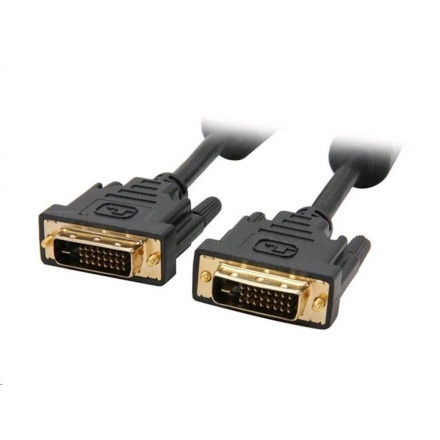 Kabel C-TECH  přípojný  DVI-DVI, M/M,  1,8m DVI-D, dual link, CB-DVI-18-B