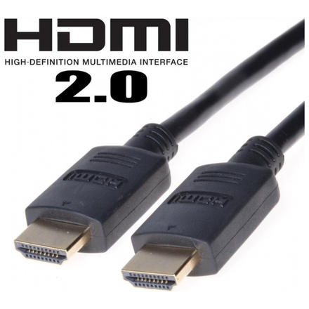 PremiumCord HDMI 2.0 High Speed+Ethernet, zlacené konk., 1m, kphdm2-1