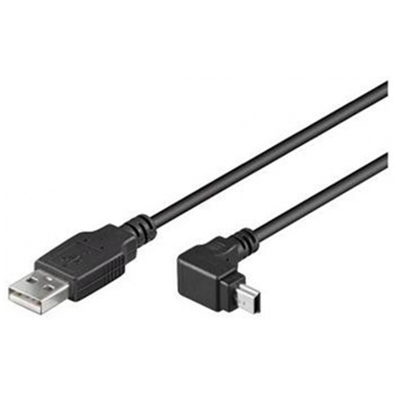 PremiumCord miniUSB 2.0, A-B, 5pinů, 90°, 1.8m, ku2m2a-90