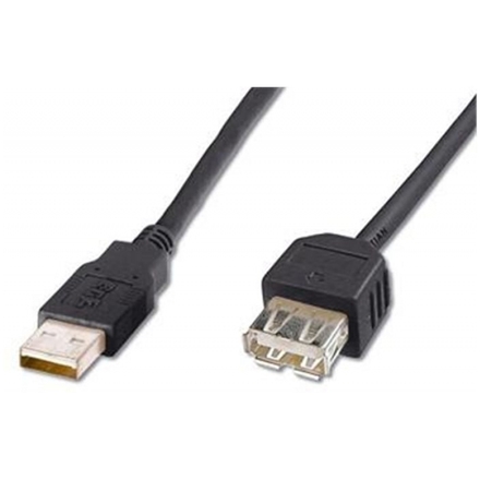 PremiumCord USB 2.0 kabel prodlužovací, A-A, 1m, černý, kupaa1bk