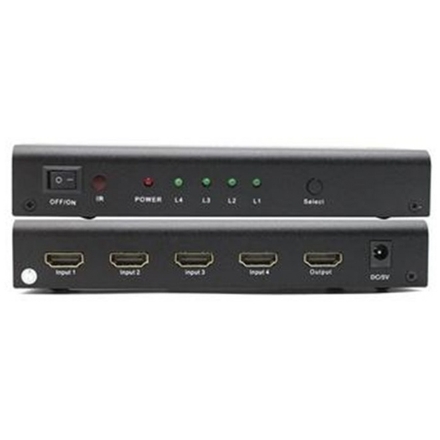 PremiumCord HDMI switch 4:1, kovový, dálkové ovl., khswit41b