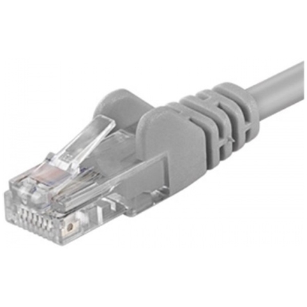 PremiumCord Patch kabel UTP RJ45-RJ45 level 5e 0.1m šedá, sputp001