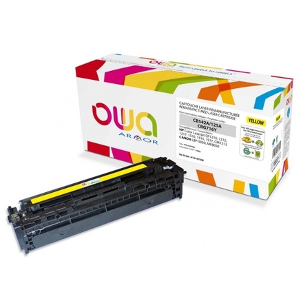 OWA Armor toner kompatibilní s HP CB542A, 1400st, žlutá/yellow, K15107OW