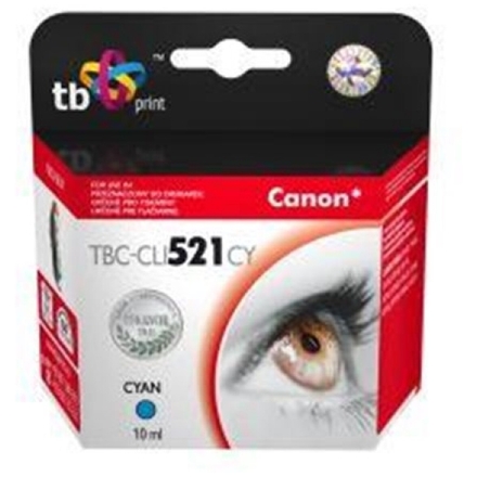 Ink. kazeta TB kompat. s Canon CLI-521C 100% new, TBC-CLI521CY