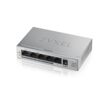 Zyxel GS1005-HP, 5 Port Gigabit PoE+ unmanaged desktop Switch, 4 x PoE, 60 Watt, GS1005HP-EU0101F