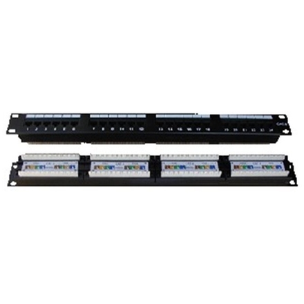 DATACOM Patch panel 24p. CAT6 1U,4x6 LSA, UTP, 19", 3091