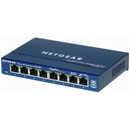 NETGEAR 8xGIGABIT Desktop switch, GS108GE, GS108GE