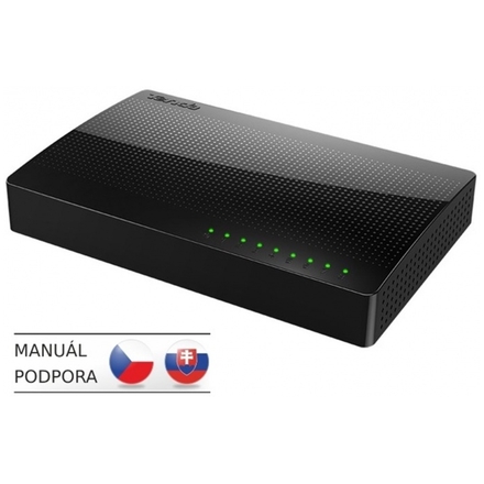 Tenda SG108 -  8x Gigabit Desktop Ethernet Switch, rychlosti 10/100/1000 Mb/s, Auto MDI/MDIX, 16Gb/s, 75011806