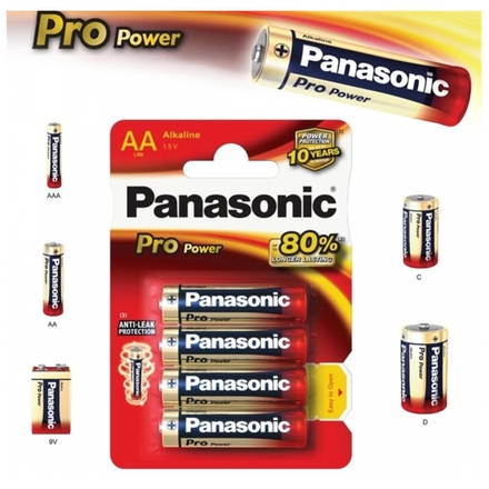 Alkalická baterie AA Panasonic Pro Power LR6 4ks, 09718