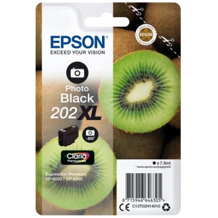 EPSON singlepack, Photo Black 202XL,Premium Ink,XL, C13T02H14010 - originální