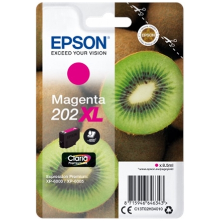 EPSON singlepack,Magenta 202XL,Premium Ink,XL, C13T02H34010 - originální