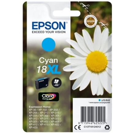 Epson Singlepack Cyan 18XL Claria Home Ink, C13T18124012 - originální