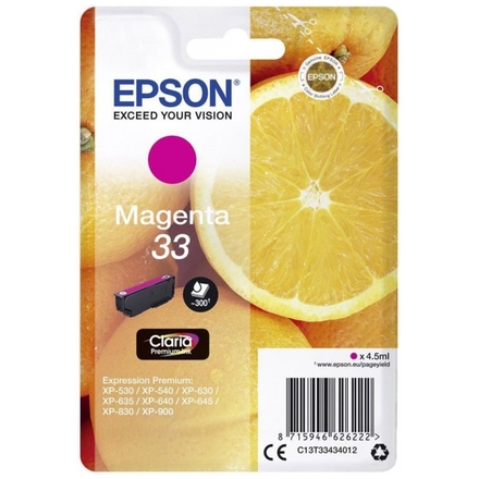 Epson Singlepack Magenta 33 Claria Premium Ink, C13T33434012 - originální