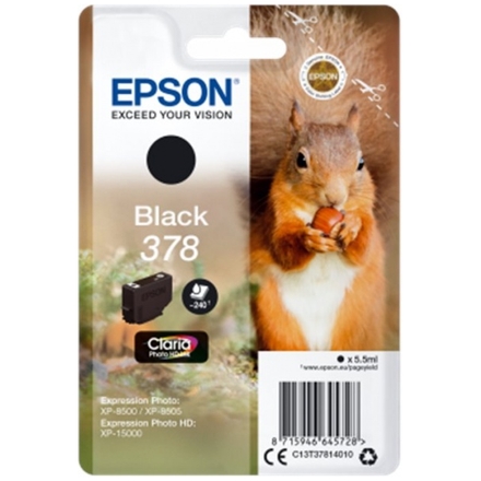 Epson Singlepack Black 378 Claria Photo HD Ink, C13T37814010 - originální