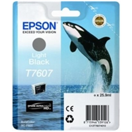 Epson T7607 Ink Cartridge Light Black, C13T76074010 - originální