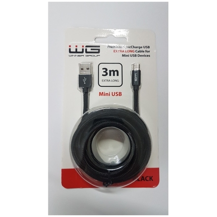 Datový Kabel Winner Mini USB 3m černý MM_4704