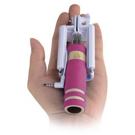 Teleskopická tyč s kabelem pro selfie (Růžová), 5326