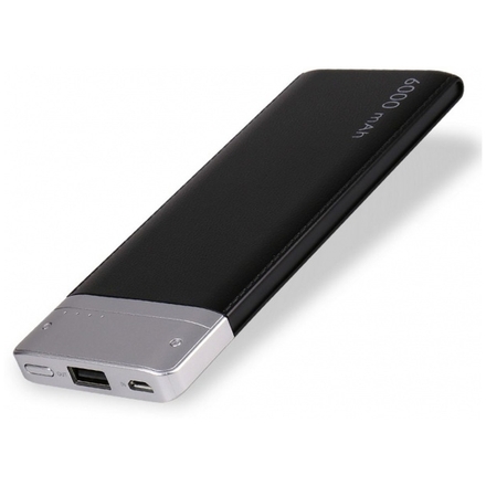 PowerBank 6 000 mAh 1 USB černo-stříbrná, 6459