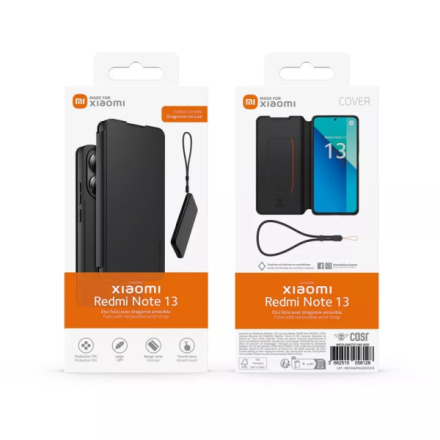 Made for Xiaomi Book Pouzdro s Poutkem pro Xiaomi Redmi Note 13 4G Black, WIFOLIONOTE134GNDR