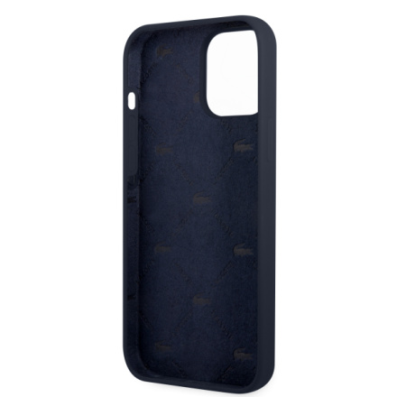 Lacoste Liquid Silicone Glossy Printing Logo Kryt pro iPhone 13 Pro Navy, LCHCP13LSV