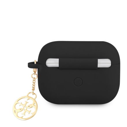 Guess 4G Charm Silikonové Pouzdro pro AirPods Pro Black, GUAPLSC4EK